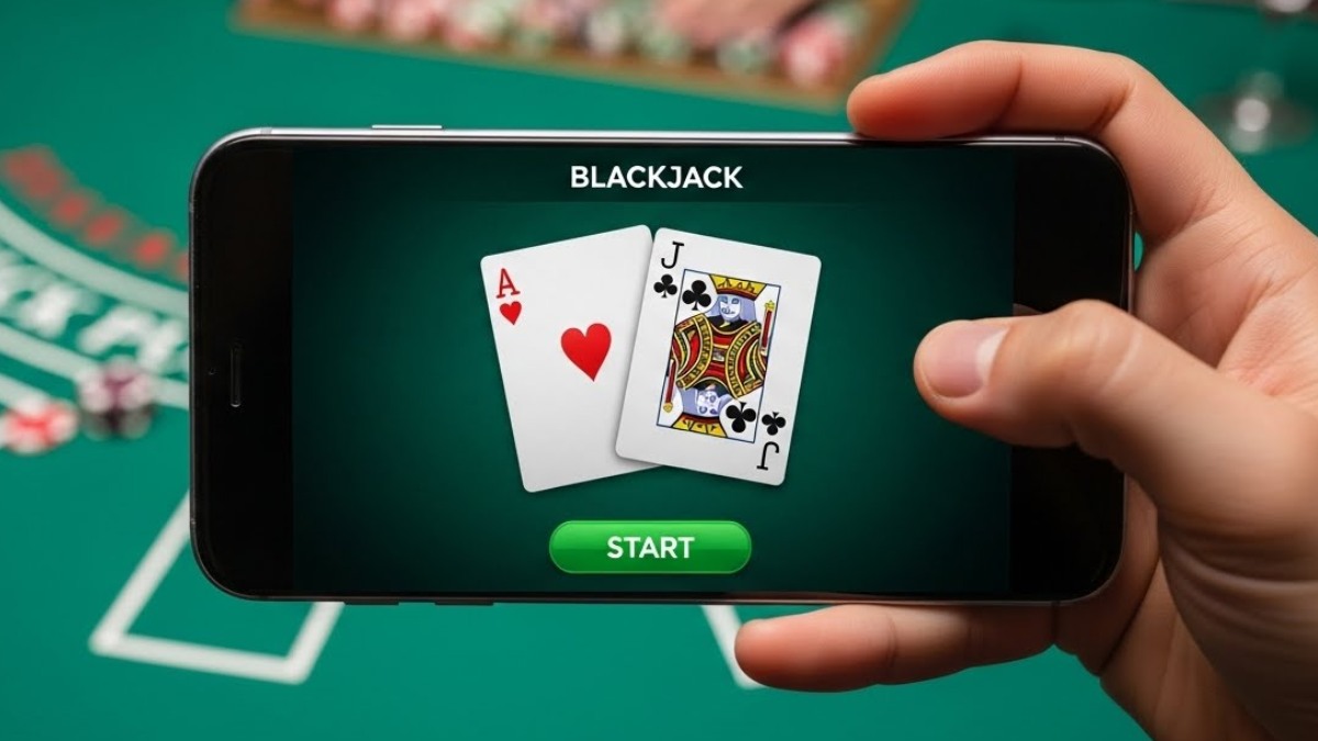 Technical diagram showing how blackjack is implemented on a blockchain with smart contracts